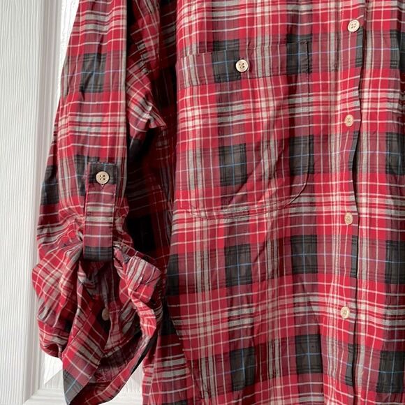 3/$10 Max Studio Plaid Long Sleeve Button Down Shirt | Medium - Picture 7 of 13